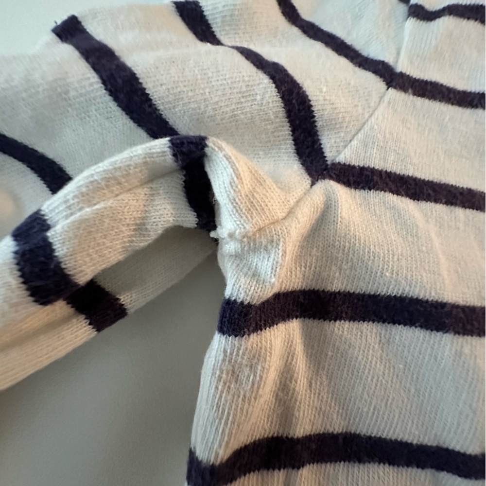 Gymboree Black and White Striped Long Sleeve Tee - Picture 4 of 5